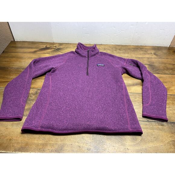 Patagonia Better Sweater Full Zip Women Large Ikat Purple Fleece Jacket - Picture 1 of 10